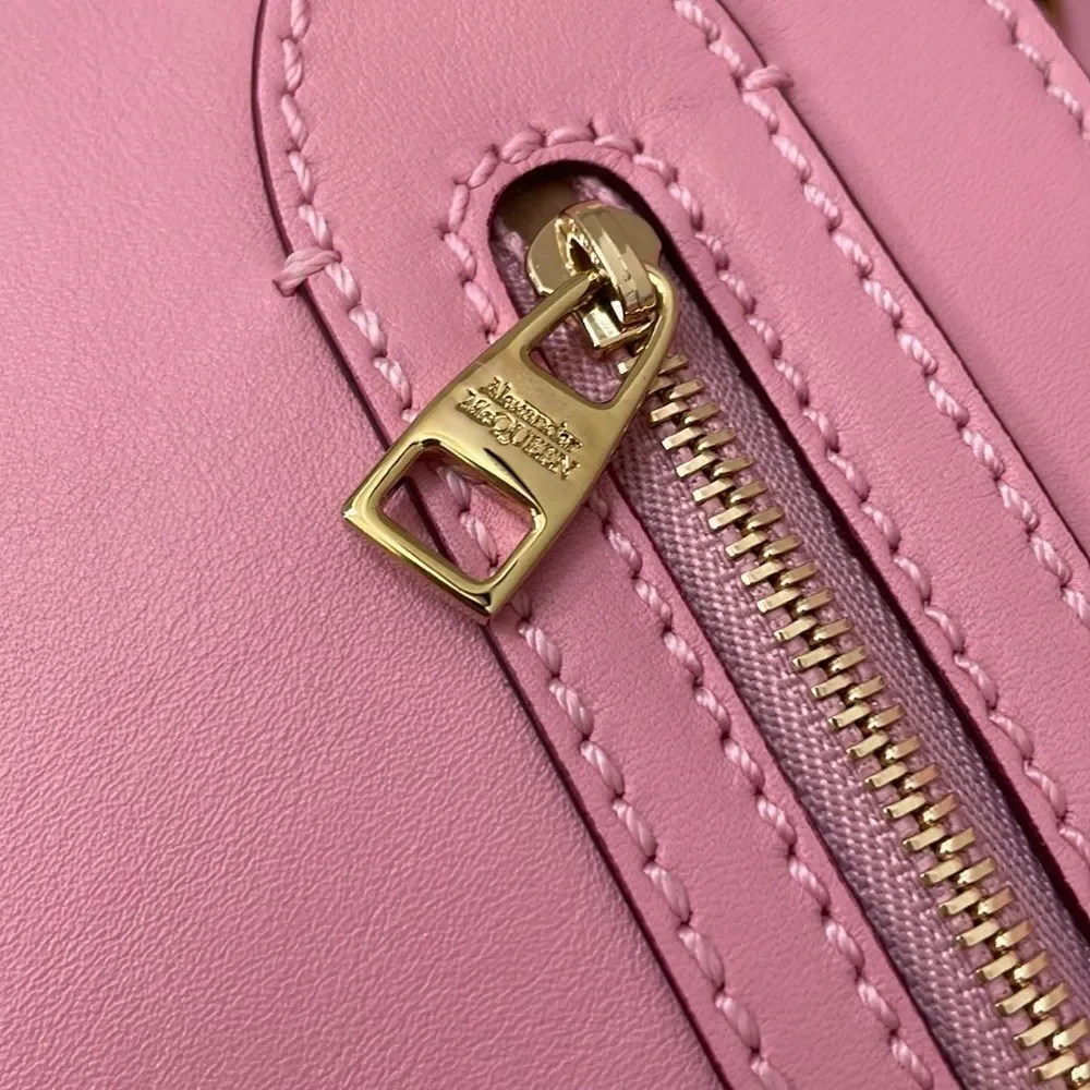 Alexander McQueen Clutch Shoulder Bag - Barbie Pink - Handbag - Designer - Gold - Picture 6 of 14